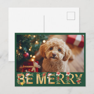 Cartes Pour Fêtes Annuelles Joyeux Noël Photo de Compagnon Mignon