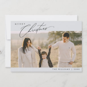 Cartes Pour Fêtes Annuelles Joyeux Noël, Photo de famille minimaliste moderne