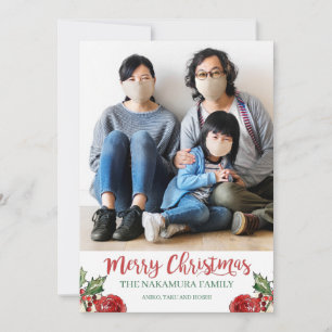 Cartes Pour Fêtes Annuelles Joyeux Noël Photo de famille personnalisée