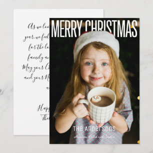 Cartes Pour Fêtes Annuelles Joyeux Noël Photo de famille Photopop Simple