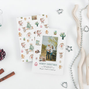 Cartes Pour Fêtes Annuelles Joyeux Noël   Photo de Noël western amusant
