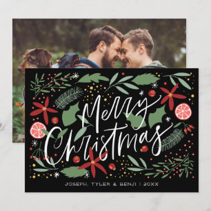 Cartes Pour Fêtes Annuelles Joyeux Noël   Photo de vacances LGBT