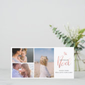 Cartes Pour Fêtes Annuelles Joyeux Noel | Photo de vacances manuscrite en or r (Debout devant)