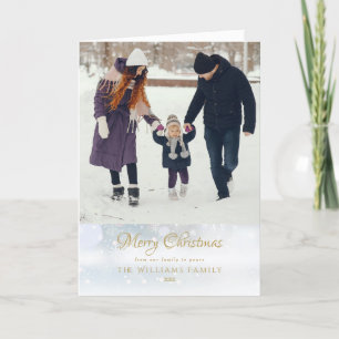 Cartes Pour Fêtes Annuelles Joyeux Noël Photo Élégant Frost d'hiver