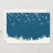 Cartes Pour Fêtes Annuelles Joyeux Noël Photo Élégant Script Scène hivernale (Dos)