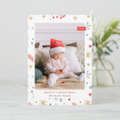 Cartes Pour Fêtes Annuelles Joyeux Noël Photo éléments de noël Ho (Debout devant)