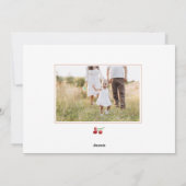 Cartes Pour Fêtes Annuelles Joyeux Noël Photo Feuillage d'hiver Baies rouges (Dos)