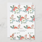 Cartes Pour Fêtes Annuelles Joyeux Noël Photo Florale (Dos)