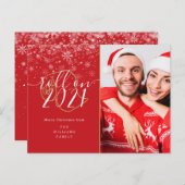 Cartes Pour Fêtes Annuelles Joyeux Noël Photo Fun Roll On New Year (Devant / Derrière)