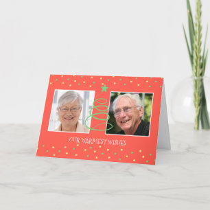 Cartes Pour Fêtes Annuelles Joyeux Noël Photo Grand-parents aux petits-enfants