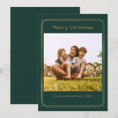 Cartes Pour Fêtes Annuelles Joyeux Noël photo moderne (Devant / Derrière)