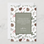 Cartes Pour Fêtes Annuelles Joyeux Noël Photo moderne (Dos)