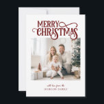 Cartes Pour Fêtes Annuelles Joyeux Noël! Photo moderne, simple<br><div class="desc">Carte de vacances photo "Joyeux Noël" spécifique au client. Moderne et simple pour les amoureux du papier et du numérique en version imprimée et téléchargeable.</div>