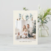 Cartes Pour Fêtes Annuelles Joyeux Noël ! Photo moderne, simple (Debout devant)