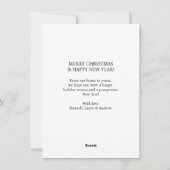 Cartes Pour Fêtes Annuelles Joyeux Noël ! Photo moderne, simple (Dos)