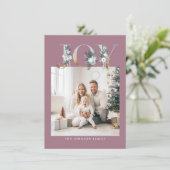 Cartes Pour Fêtes Annuelles Joyeux Noël ! Photo moderne, simple (Debout devant)