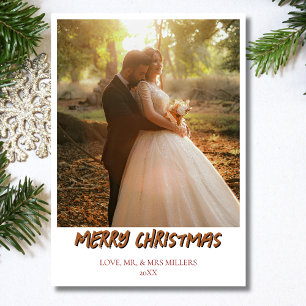 Cartes Pour Fêtes Annuelles Joyeux Noël photo nouvelle mariée pain d'épices Br