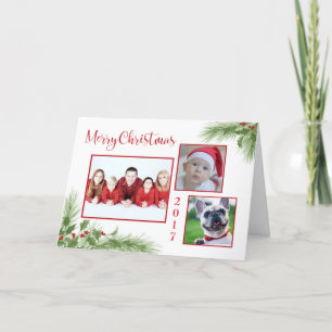 Cartes Pour Fêtes Annuelles Joyeux Noël Photo personnalisée & Année