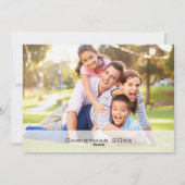 Cartes Pour Fêtes Annuelles Joyeux Noël Photo personnalisée Script Gold recto (Dos)