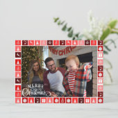 Cartes Pour Fêtes Annuelles Joyeux Noël Photo Signature personnalisée (Debout devant)
