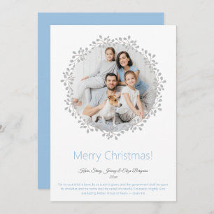 Cartes Pour Fêtes Annuelles Joyeux Noël Photo Wreath Flat Holiday Card