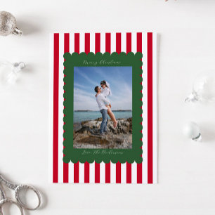 Cartes Pour Fêtes Annuelles Joyeux Noël Photographie Moderne Personnalisée