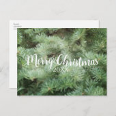 Cartes Pour Fêtes Annuelles JOYEUX NOËL Pin Vert Vacances (Devant / Derrière)