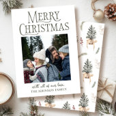 Cartes Pour Fêtes Annuelles Joyeux Noël Pine Photo