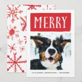 Cartes Pour Fêtes Annuelles Joyeux Noël piqué audacieux (Devant / Derrière)