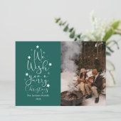 Cartes Pour Fêtes Annuelles Joyeux Noël plaisir temps famille photo vacances (Debout devant)