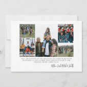 Cartes Pour Fêtes Annuelles Joyeux Noël Pleine photo Script moderne (Dos)
