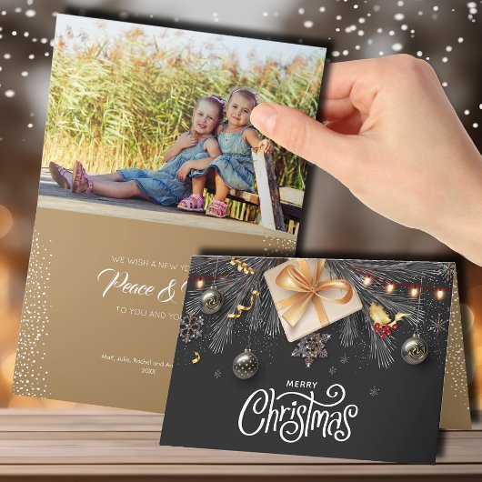 Cartes Pour Fêtes Annuelles Joyeux Noël plié