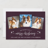 Cartes Pour Fêtes Annuelles Joyeux Noël Plum personnalisé Fun Chien Photo Coll (Devant)