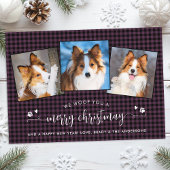 Cartes Pour Fêtes Annuelles Joyeux Noël Plum personnalisé Fun Chien Photo Coll