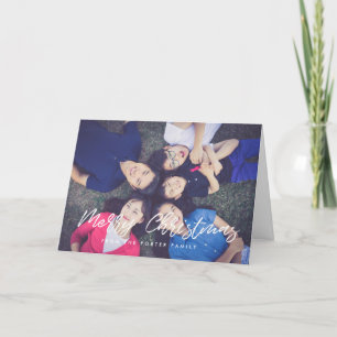 Cartes Pour Fêtes Annuelles Joyeux Noël police blanche moderne