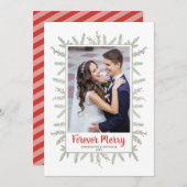 Cartes Pour Fêtes Annuelles Joyeux Noël pour les jeunes mariés (Devant / Derrière)