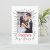 Cartes Pour Fêtes Annuelles Joyeux Noël pour les jeunes mariés (Debout devant)