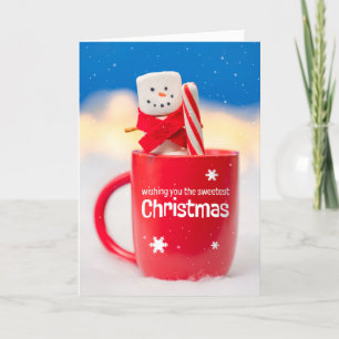Cartes Pour Fêtes Annuelles Joyeux Noël pour tous Marshmallow Snowman