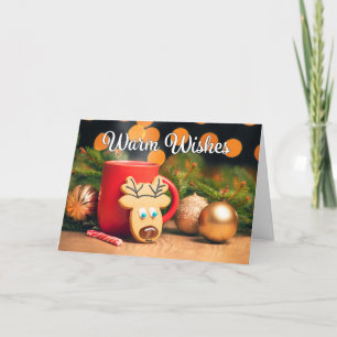 Cartes Pour Fêtes Annuelles Joyeux Noël Pour Toute Personne Reindeer Cookie