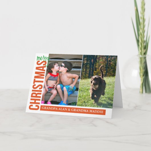 Cartes Pour Fêtes Annuelles Joyeux Noël pour vous x2 (Devant)