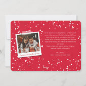 Cartes Pour Fêtes Annuelles Joyeux Noël Poussière de neige écriture manuscrite (Dos)