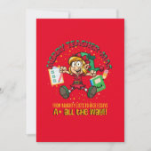 Cartes Pour Fêtes Annuelles Joyeux Noël Prof! (Devant)