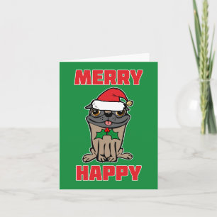 Cartes Pour Fêtes Annuelles Joyeux Noël Pug
