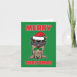 Cartes Pour Fêtes Annuelles Joyeux Noël Pug