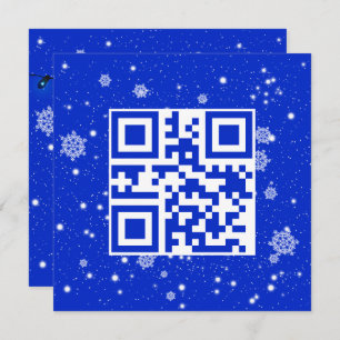 Cartes Pour Fêtes Annuelles Joyeux Noël QR Code sur les flocons de neige