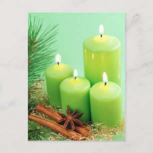 Cartes Pour Fêtes Annuelles Joyeux Noël - Quatrième Avent avec bougies