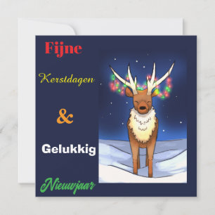 Cartes Pour Fêtes Annuelles Joyeux Noël, Reindeer, renne, Rudolf