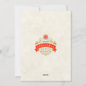 Cartes Pour Fêtes Annuelles Joyeux Noël Reindeer Silhouettes Snowflake (Dos)