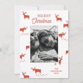 Cartes Pour Fêtes Annuelles Joyeux Noël. Rennes rouges (Devant)