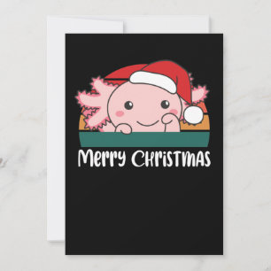 Cartes Pour Fêtes Annuelles Joyeux Noël Rétro Axolotl Noël